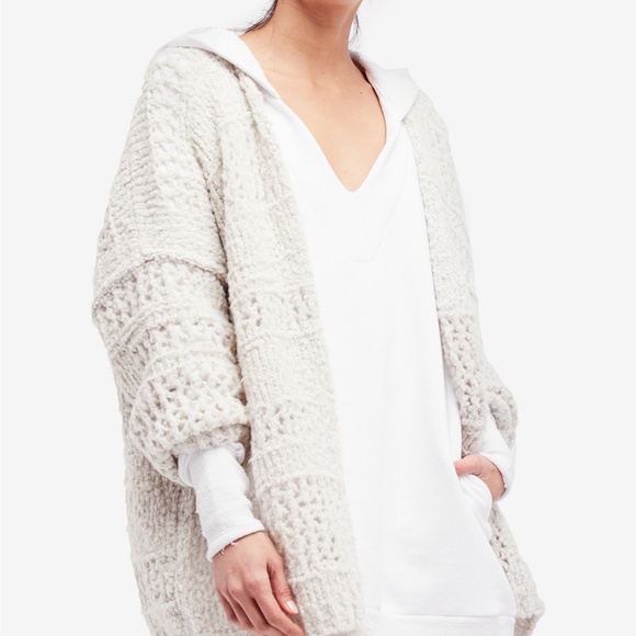 oversized open front cardigan